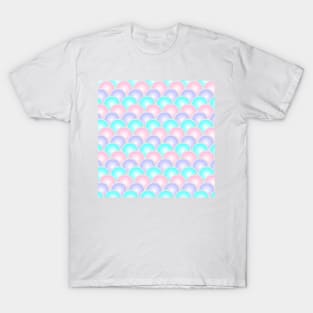 Kawaii 1980s cute bubble gum pink turquoise fishscale mermaid T-Shirt